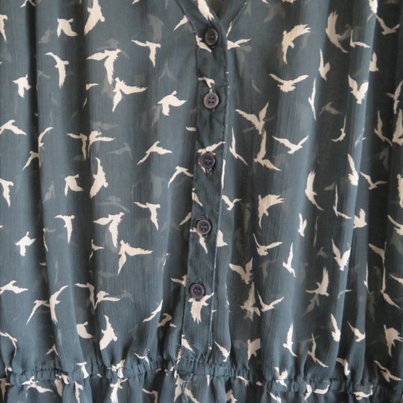 MOSSIMO Supply Co. Blouse Utility & Style Sheer 3/4 Sleeves Women’s Blouse XL - Picture 5 of 8